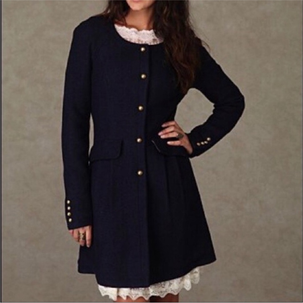 Free People Sergeant Street Wool Long Jacket | M